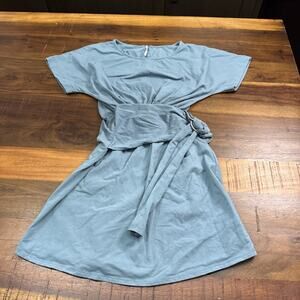 Free People Josefine Blue Twist-Front cut out Mini Dress Womens Size XS